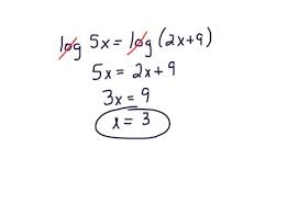 Unit 3 Solving Logarithmic Equations