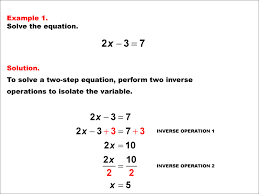 Math Example Solving Two Step