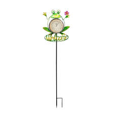 Evergreen Frog 47 In Solar Thermometer