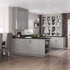 Hampton Bay Designer Series Melvern Assembled 30x12x12 In Wall Bridge Kitchen Cabinet In Heron Gray