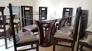 Square Wood Mirror Dining Table Set