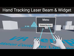 ue4 vr hand tracking laser pointer and