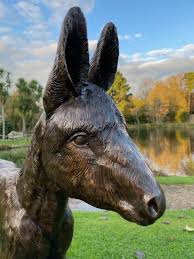 Bronze Baby Donkey Caramel Sculpture