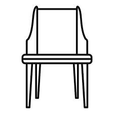 Wood Plastic Chair Icon Outline Wood