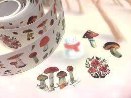 Mushroom Themed Washi Tape Autumn Plant