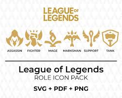 League Of Legends Role Icon Pack