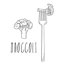 Garden Broccoli Icon Outline