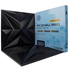 Black Pvc 3d Wall Panel