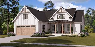 Narrow Modern Farmhouse Small House Plan