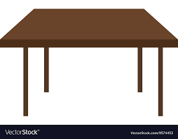 Brown Squared Table Icon Royalty Free