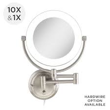 Lighted Magnified Makeup Mirror Wall