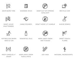 Candle Care Icon Set Candle Icons