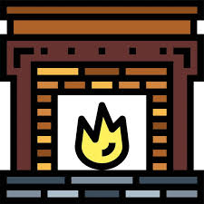100 000 Fireplace Flat Icon Vector