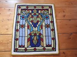 Antique Stained Glass Window Rug