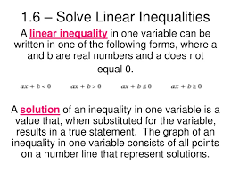 Solve Linear Inequalities Powerpoint