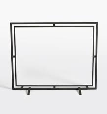Floating Glass Fireplace Screen