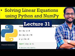 Solving Linear Equations Using Python