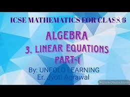 Algebra Simple Linear Equations