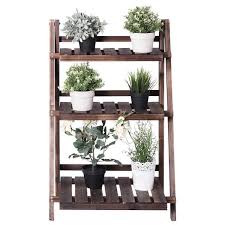 Brown Wood Plant Stand