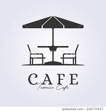 Outdoor Terrace Cafe Logo Symbol Icon