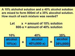 Algebra Word Problems Mixture