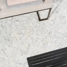 Countryside Carrara Tumbled 11 81 In X 11 81 In Natural Marble Floor And Wall Mosaic Tile Ivy Hill Tile