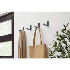 Home Decorators Collection 3 In Matte Black Folding Wall Hooks 4 Pack