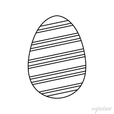 Happy Easter Egg Paint With Lines Icon