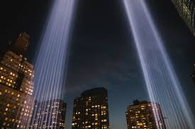 9 11 memorial tribute in light marks