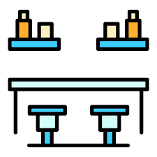 Town Bar Counter Icon Outline Town Bar