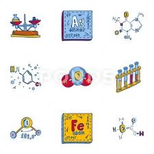Chemistry Formula Icon Set Hand Drawn