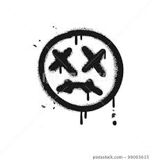 Emoji With Dead Yeys Textured Grunge