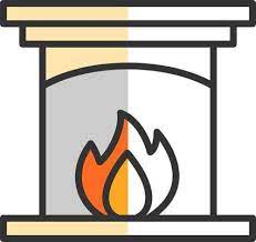 Fireplace Vector Icon Design 21221981