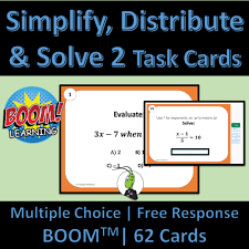 Solve Equations 2 Boom Task Cards