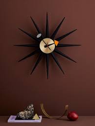Sunburst Clock Black Vitra Clocks