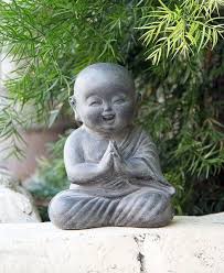 Happy Shaolin Monk Garden Statue 16