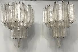 Mid Century Murano Glass Chandeliers By