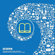 Open Book Icon Set With Spiral Design