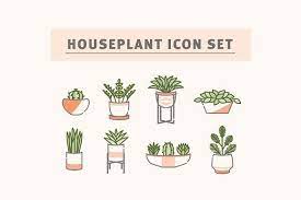 Houseplant Icon Set Icon Set House