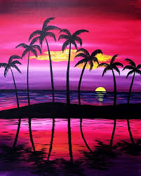 Palm Tree Paradise Painting Kit