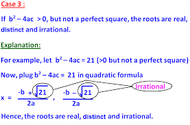 Nature Of The Roots Of A Quadratic Equation
