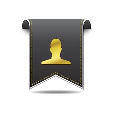 Gold User Profile Logo Vector Images