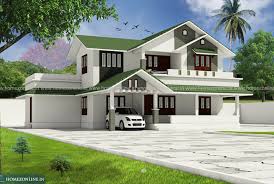 Single Family House With Green And