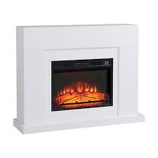 White Freestanding Electric Fireplace