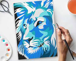 Lion By Number Kit Printable Wild Cat