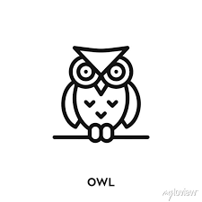 Owl Icon Vector Owl Symbol Sign