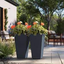 Outdoor Cement Planter Plant Pots Set