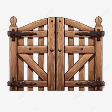 Vintage Wooden Gate Vector Ilration