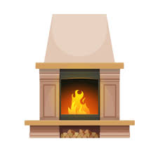 Interior Fireplace Vector Art Png