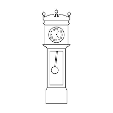 Antique Clock Isolated Outline Icon